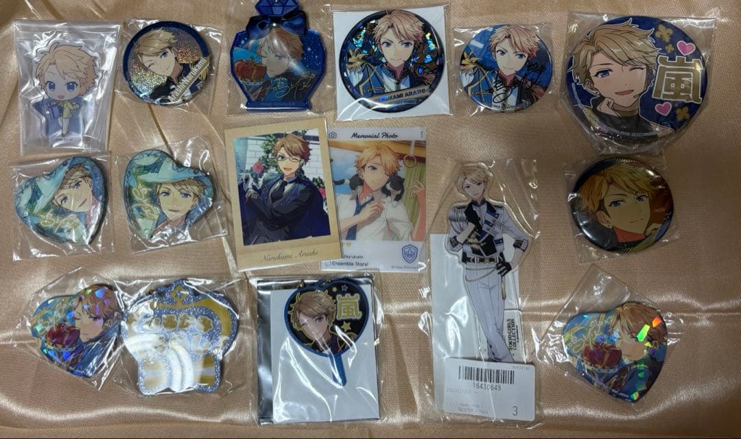 あんスタ 鳴上嵐 5周年記念缶バッジ 24個、鳴上嵐缶バッジ、パシャこれセット