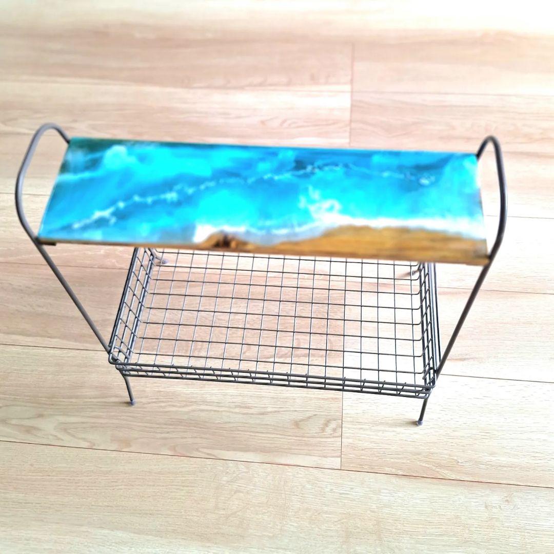 Sally’s shop　ワイヤーラックテーブル　サイドテーブル　海岸