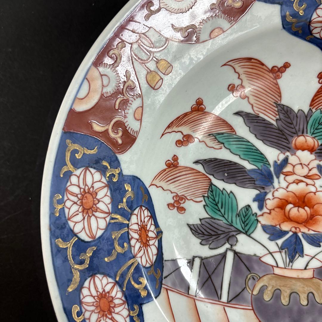 110 セール　伊万里　錦　色絵　扇　皿　九谷　鍋島　有田　飾り皿