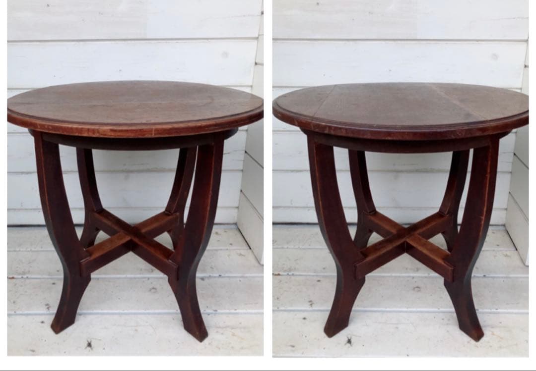 アンティーク　ラウンドテーブル　　シンプルデスク　カフェテーブル