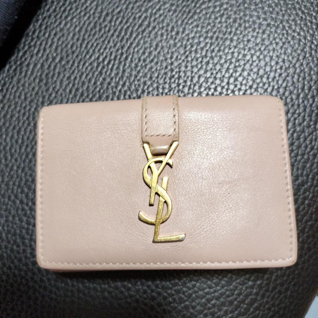 最終お値下げ SAINT LAURENT ピンク 三つ折り財布