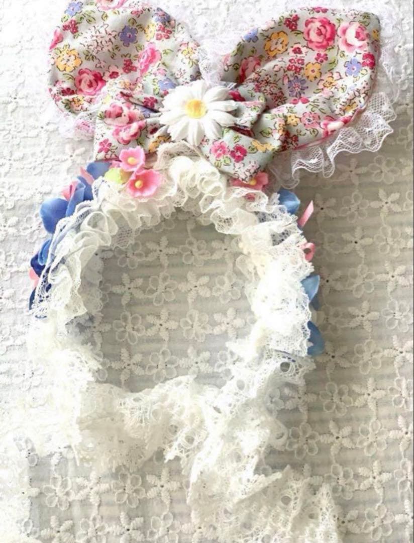 ★わんこ用parti_du_ruban★うさ耳&チョーカーセット