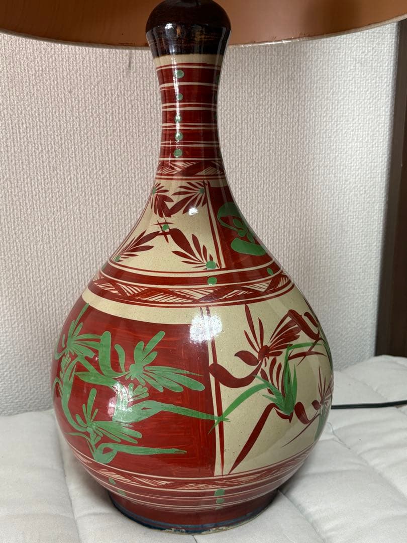 沖縄 琉球 胡差焼 陶器製 スタンドライト　スタンドランプ　高さ90cm