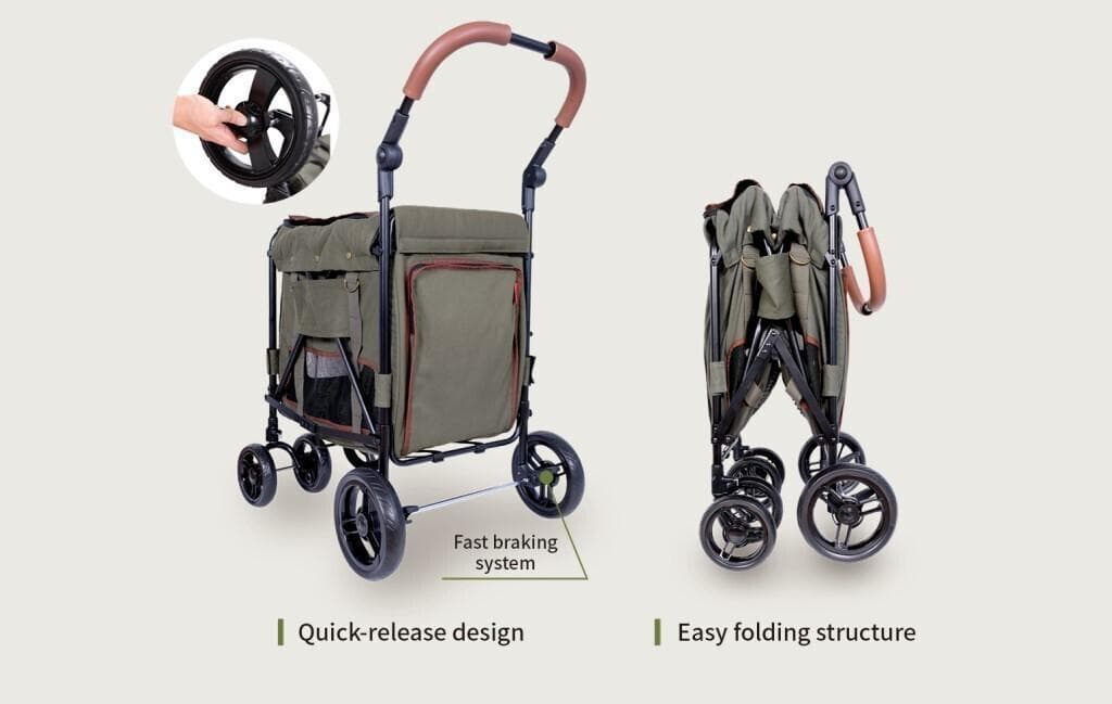 Ibiyaya　ペット用カート　ストローラー　FS1880-P　【平行輸入品】