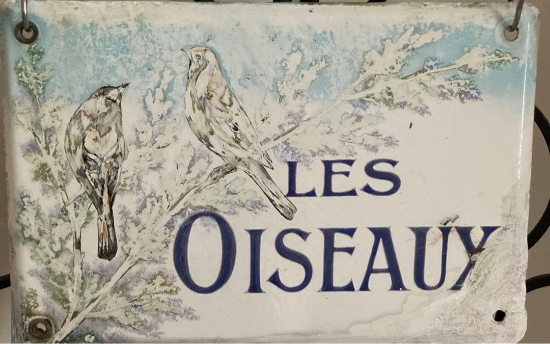 【レア】フランス　エナメル　アンティーク　ヴィラサイン　ホーローサインプレート