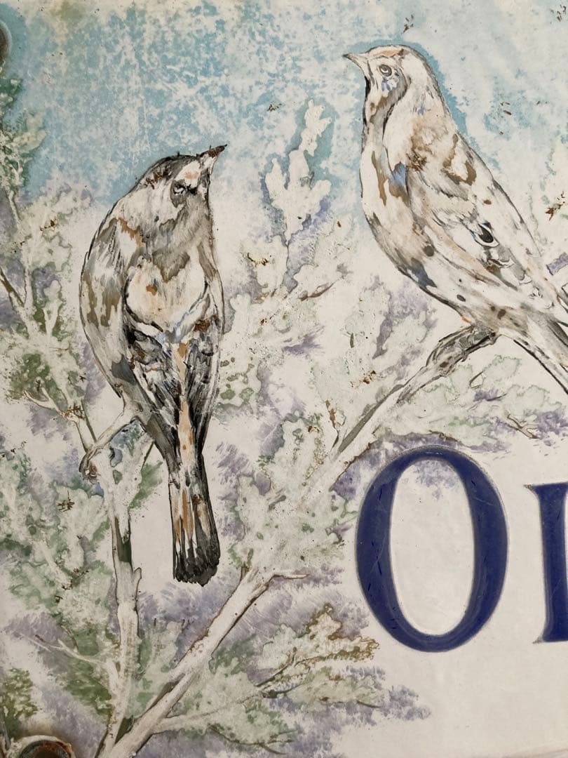 【レア】フランス　エナメル　アンティーク　ヴィラサイン　ホーローサインプレート