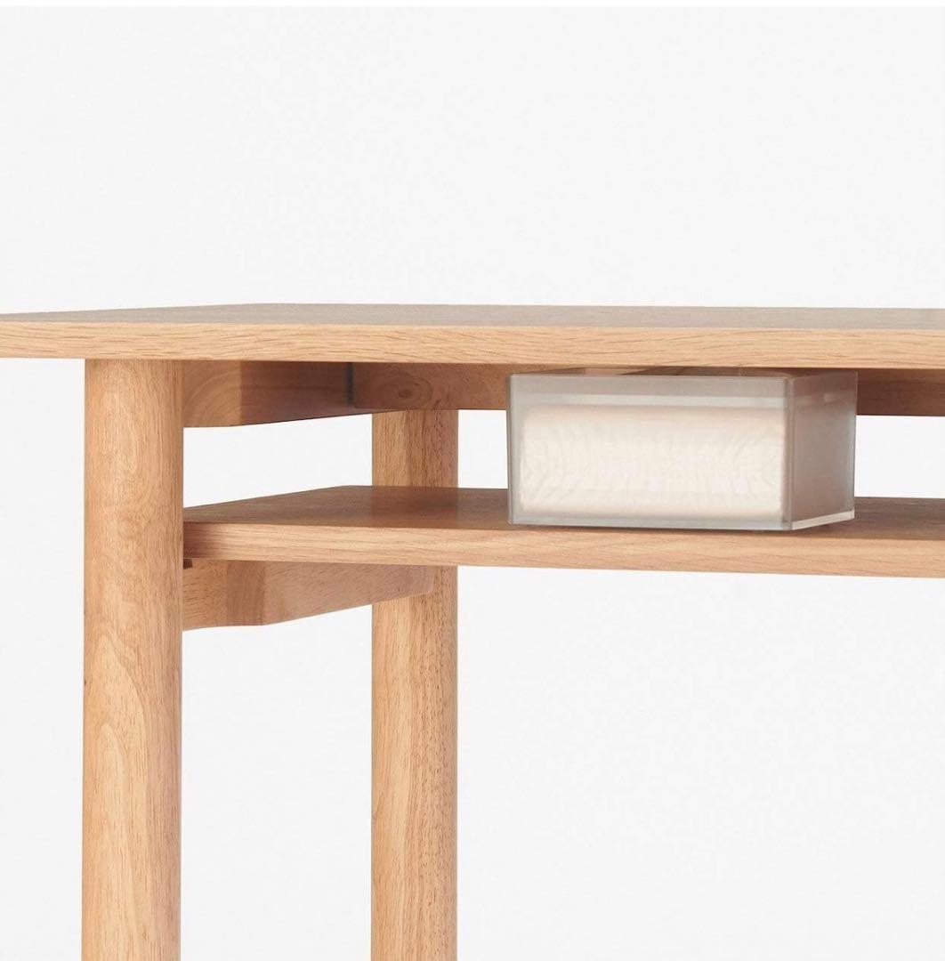 【廃盤】無印　木材ローテーブル　オーク材