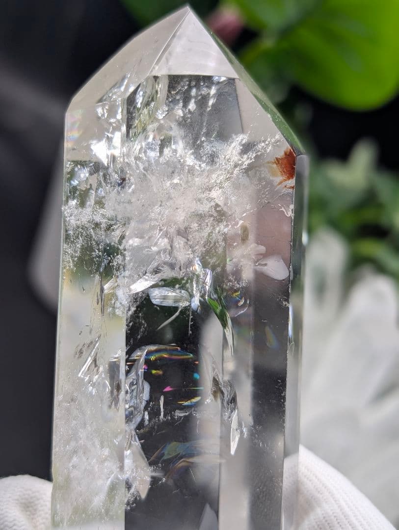 343g エンジェルラダークォーツ レア 虹 「アイリス」ブラジル産 gwl21