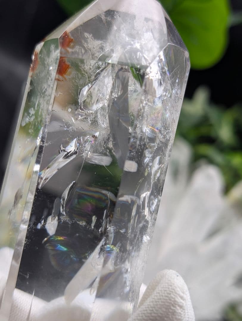 343g エンジェルラダークォーツ レア 虹 「アイリス」ブラジル産 gwl21