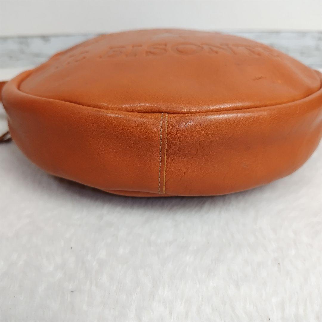 ✨超希少✨イルビゾンテ レザー 丸型 ショルダーバッグ ブラウン イタリア製