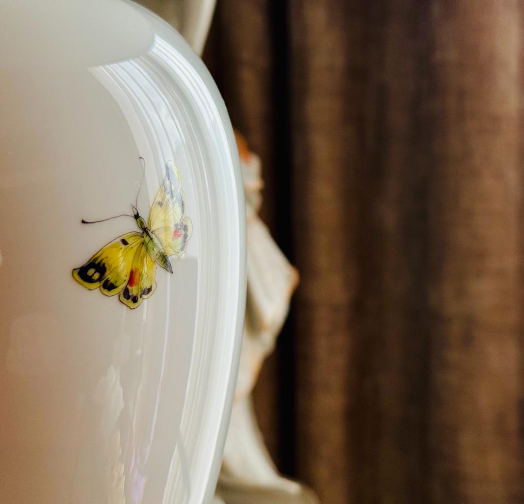 Meissen マイセン 花絵 テーブルランプ」・百貨店展示