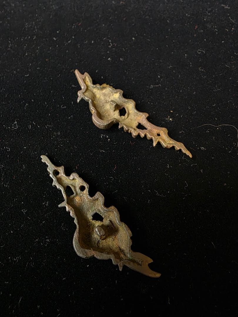 鉄地 梅樹に猛禽図目貫 梟 無銘 拵 日本刀 刀装具 骨董 古美術 江戸時代