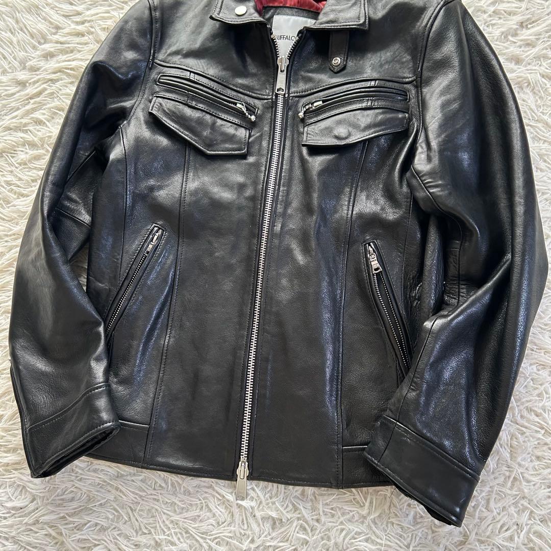 美品　近年　バッファローボブズ ライダース　羊革　シングル　IDEAL Lサイズ