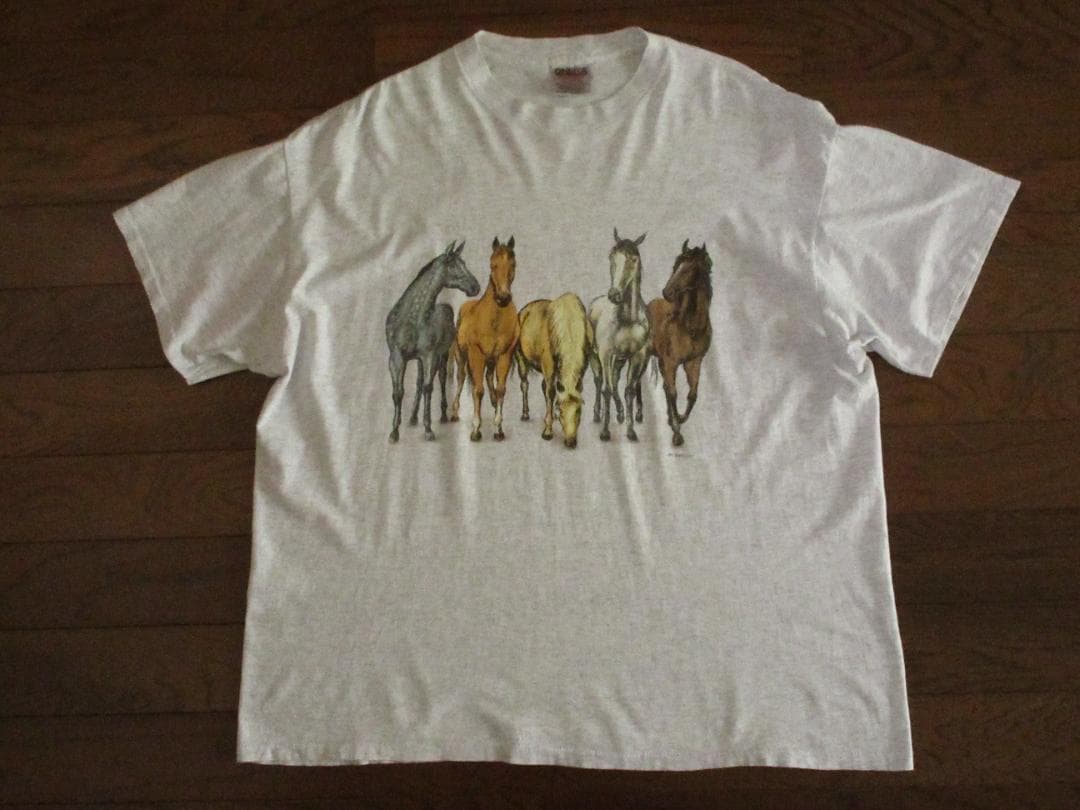 【在原みゆ紀さん着用】オニータ'90s馬/ホース両面プリントTシャツXXL