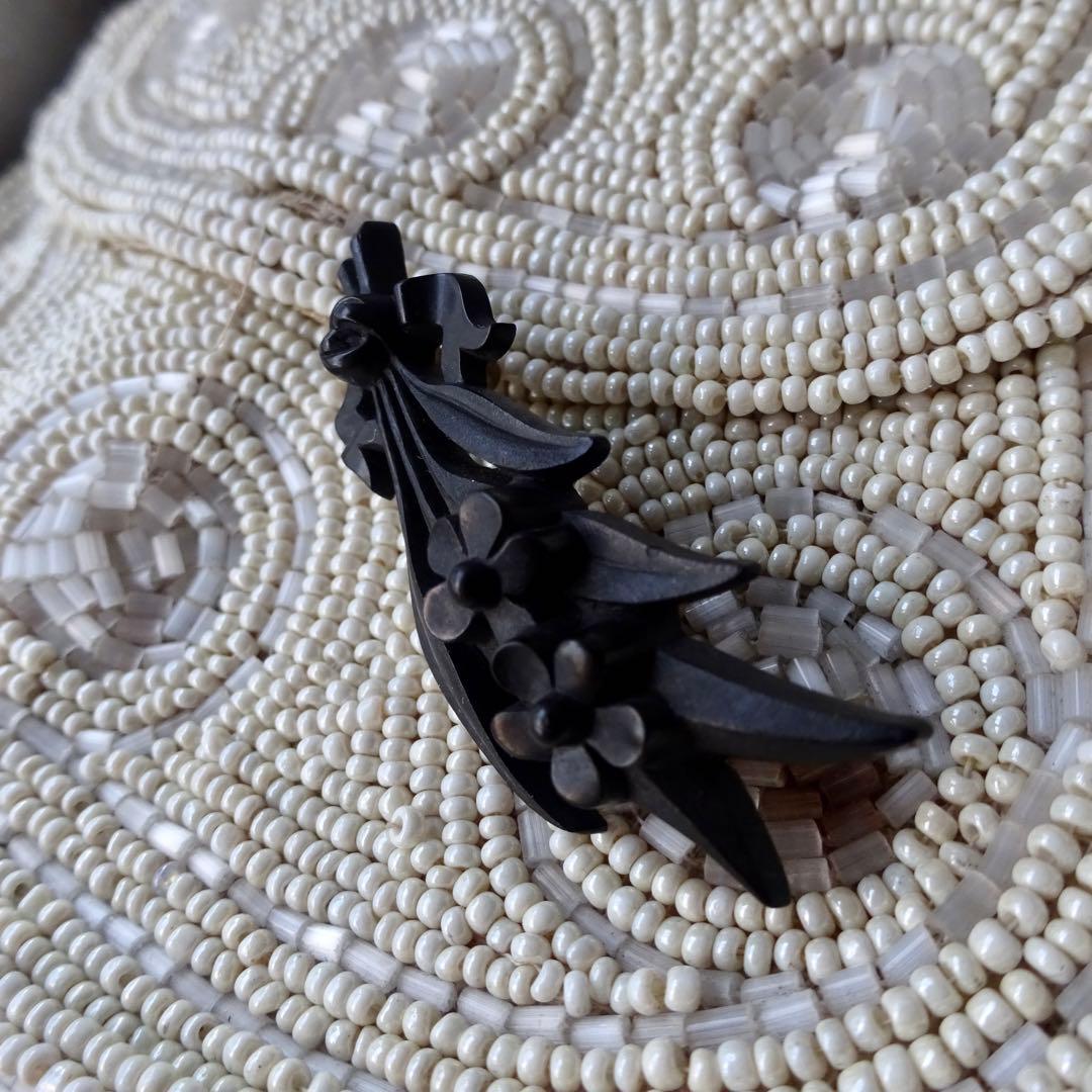 アンティーク モーニングジュエリー ブローチ ブーケ フランス