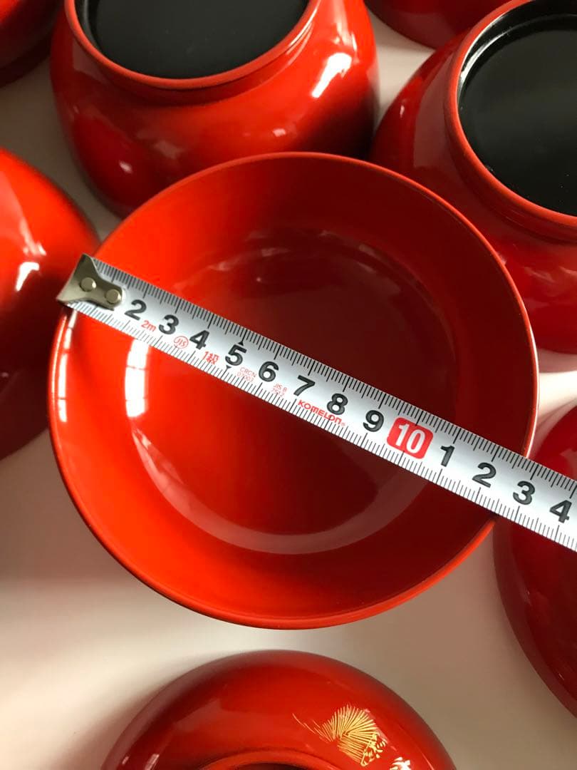 能登輪島塗 漆塗り 金蒔絵 天然木 蓋付椀 10客セット