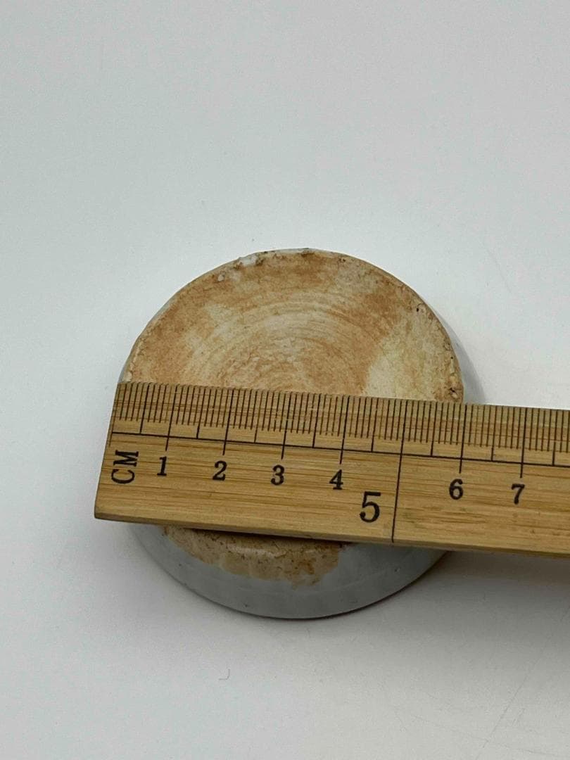 宋時代　青瓷 牡丹花卉紋香盒 粉盒 茶入　茶道具　影青 唐物古賞物(F-108)