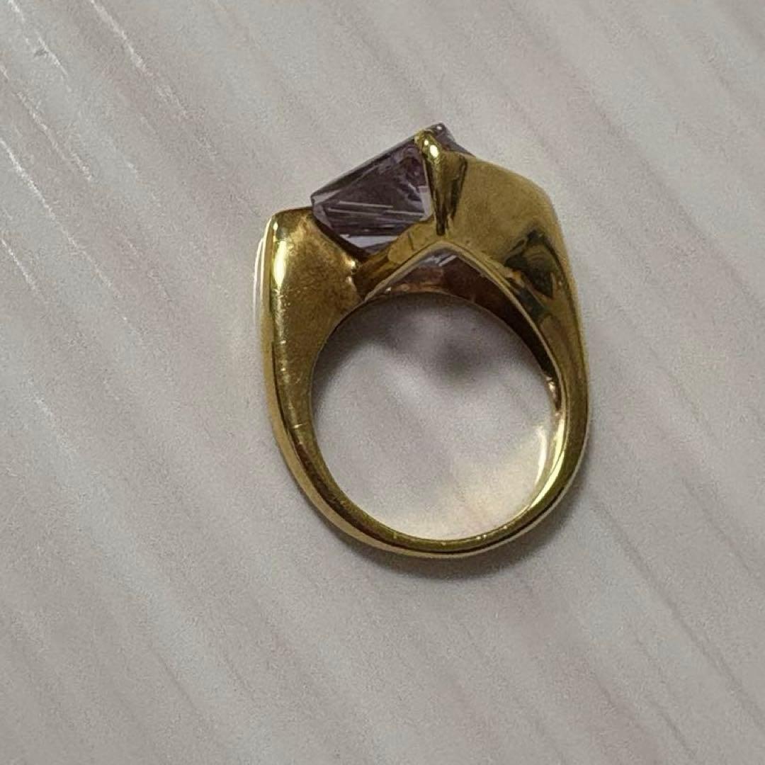 k18淡い紫色の宝石 リング