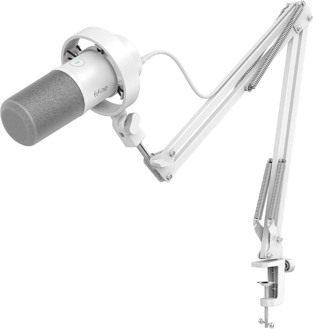 【開封・未使用】 FIFINE ダイナミックマイク USB/XLR接続 ホワイト