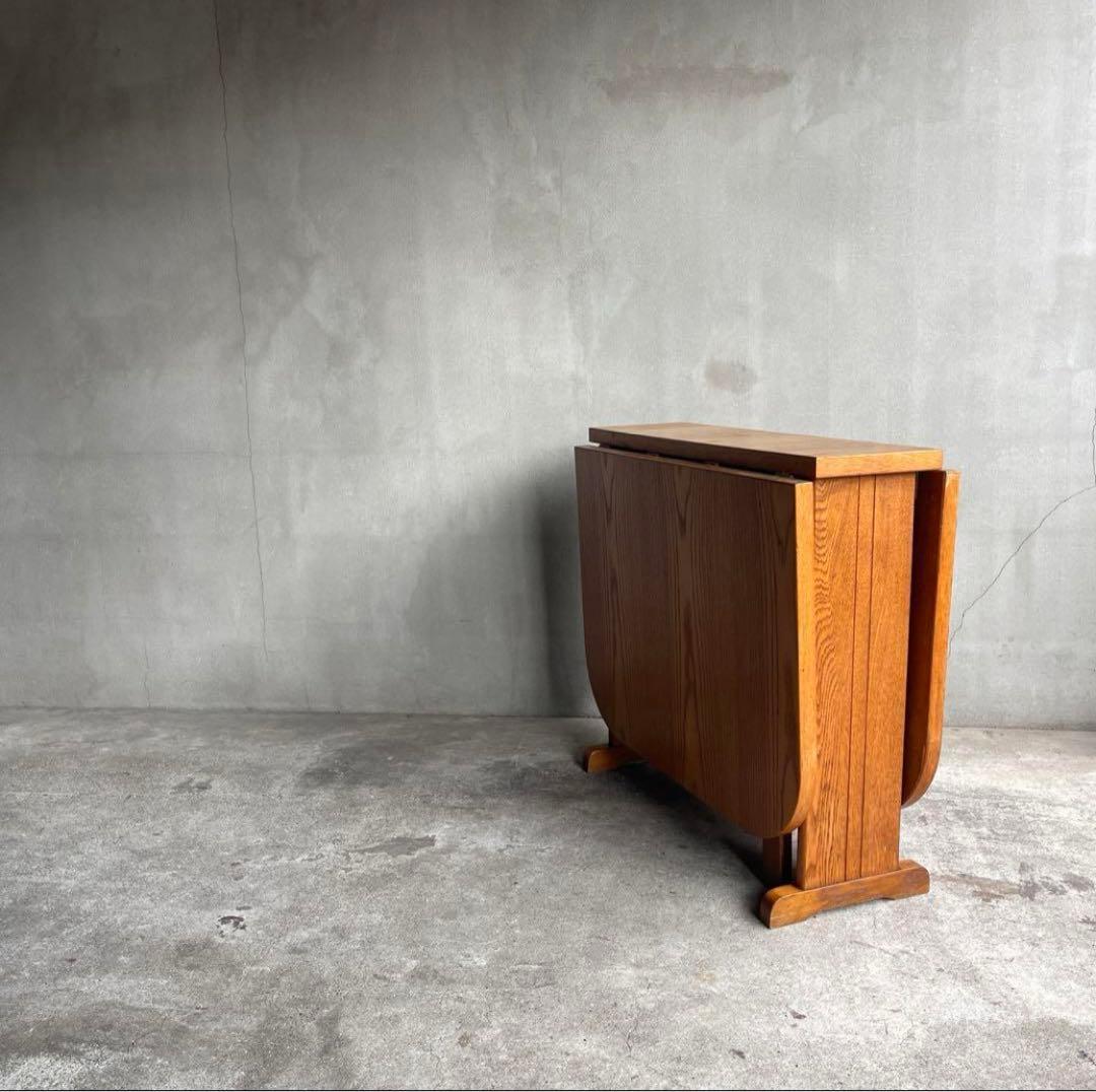 【ママりん】オールドビンテージ バタフライテーブル オーク材　無垢