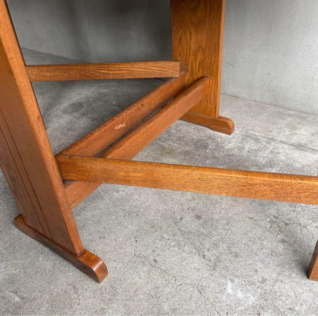 【ママりん】オールドビンテージ バタフライテーブル オーク材　無垢