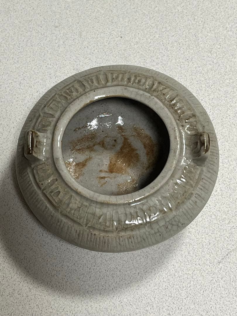 香炉　萬古焼　春山