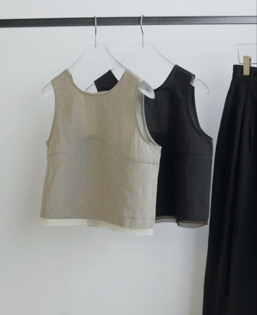 【新品】anuke Backopen Check Tops