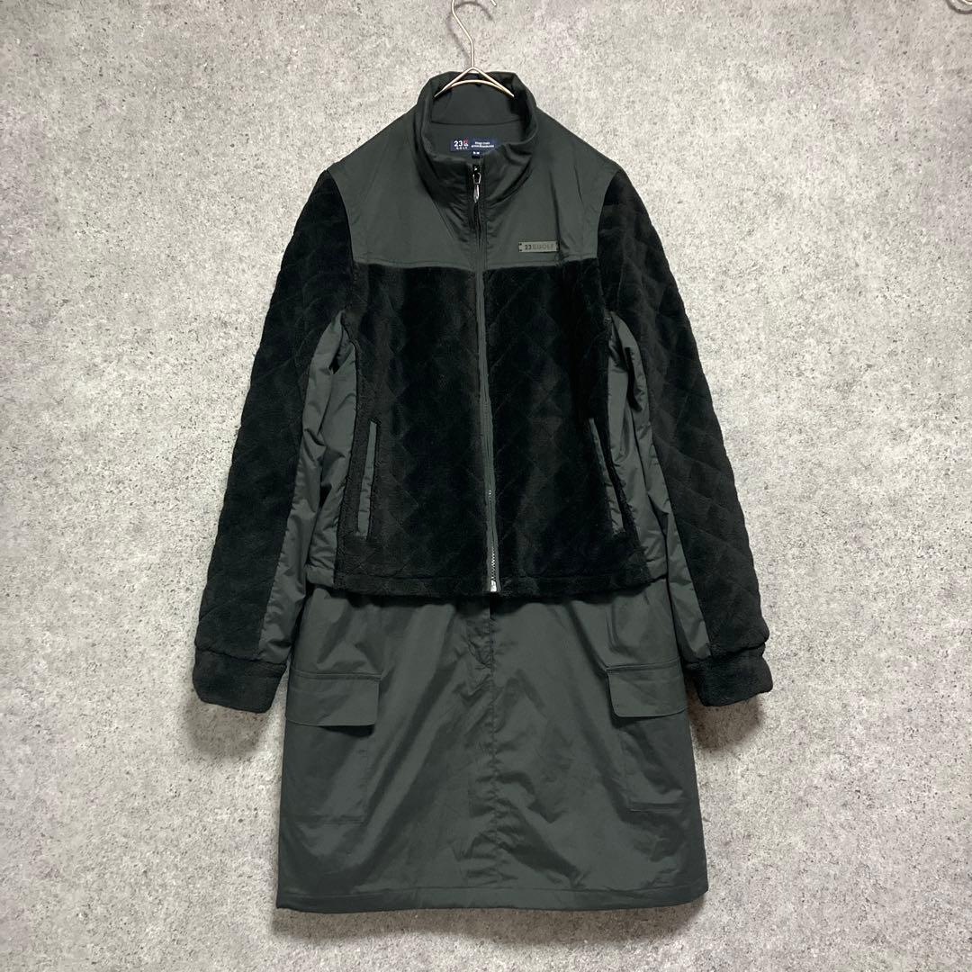 23区GOLF　2WAY ワンピース　ブラック　長袖　黒　丈長め　暖か　ゴルフ