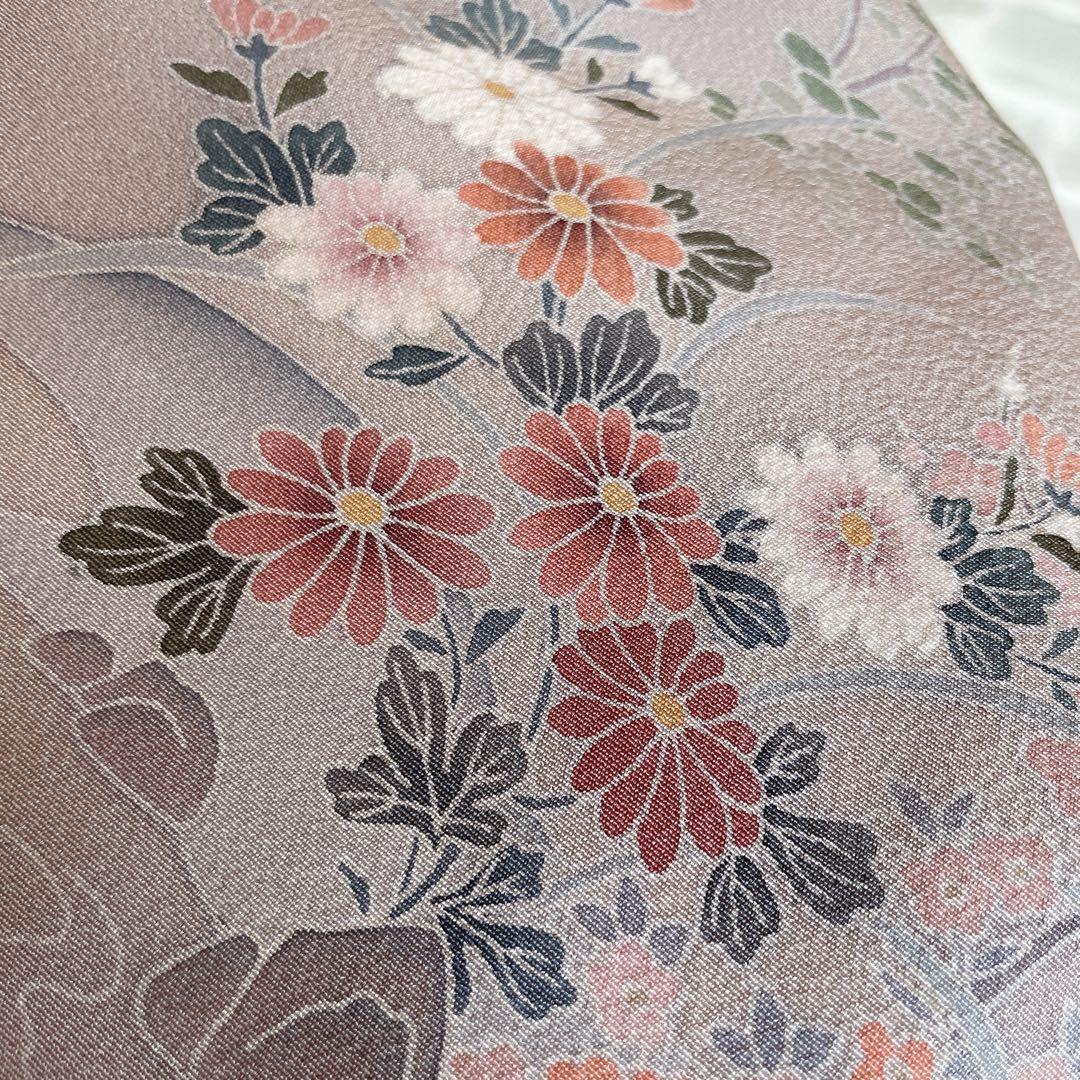 訪問着　フルセット　茶屋辻　友禅　せせらぎ　躾糸付き　着物　Q5