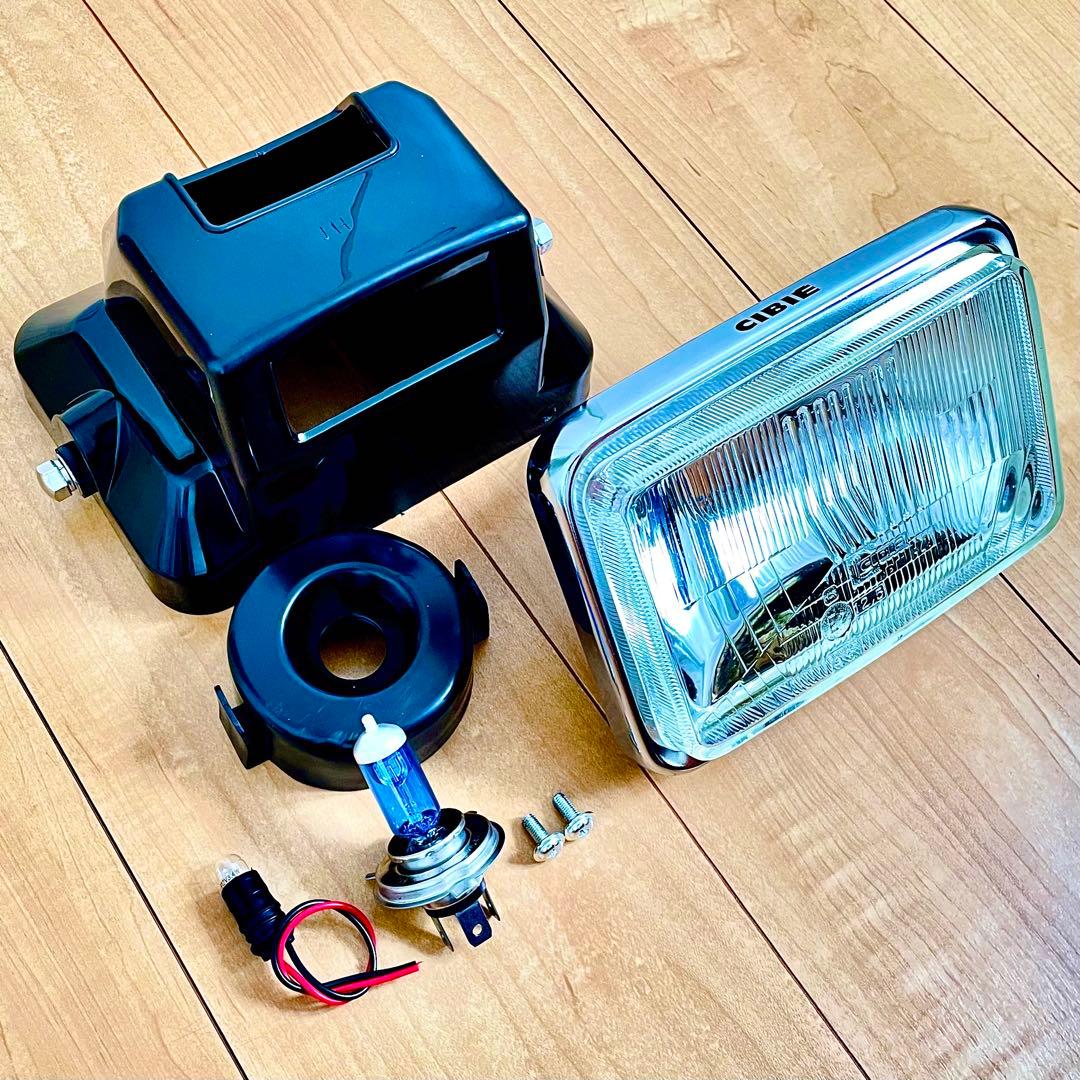 シビエ CIBIE 角型 ヘッドライト CBR400F 当時物 角目 マーシャル