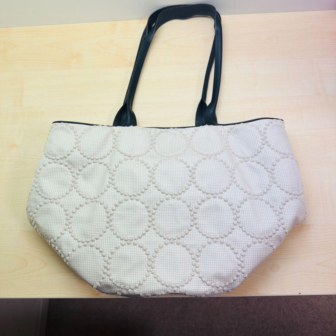 ミナペルホネン　タンバリン&レザーバッグ　花柄内側