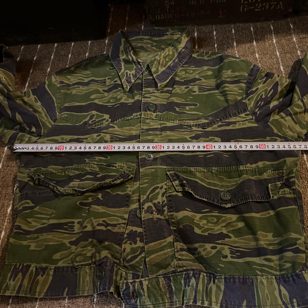 60S 70S ビンテージ　タイガーストライプ　タイガーカモ　ジャケット