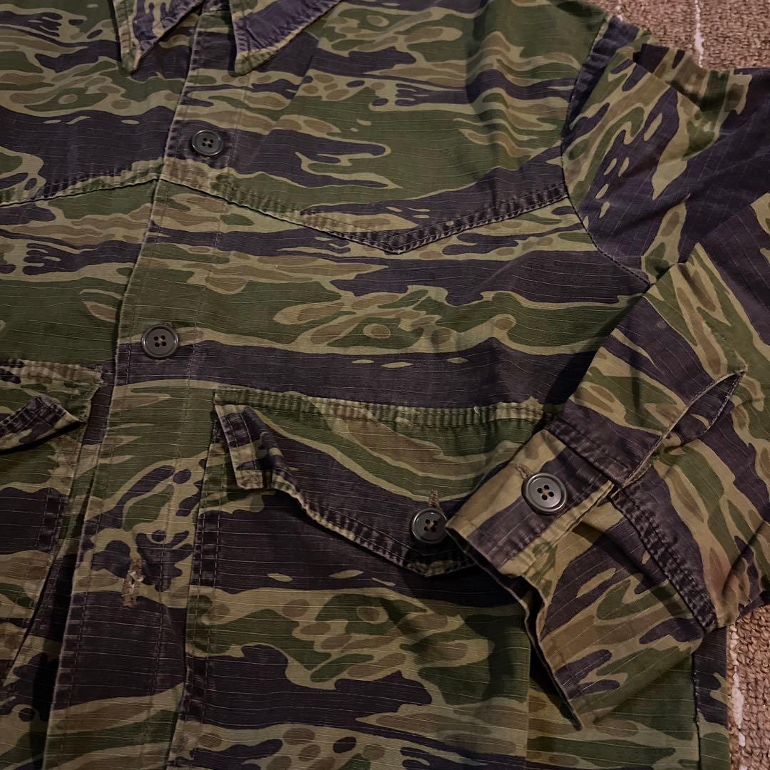 60S 70S ビンテージ　タイガーストライプ　タイガーカモ　ジャケット