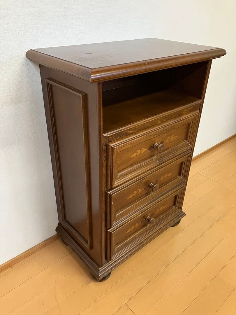 イタリア　象嵌　チェスト　電話台　サイドチェスト