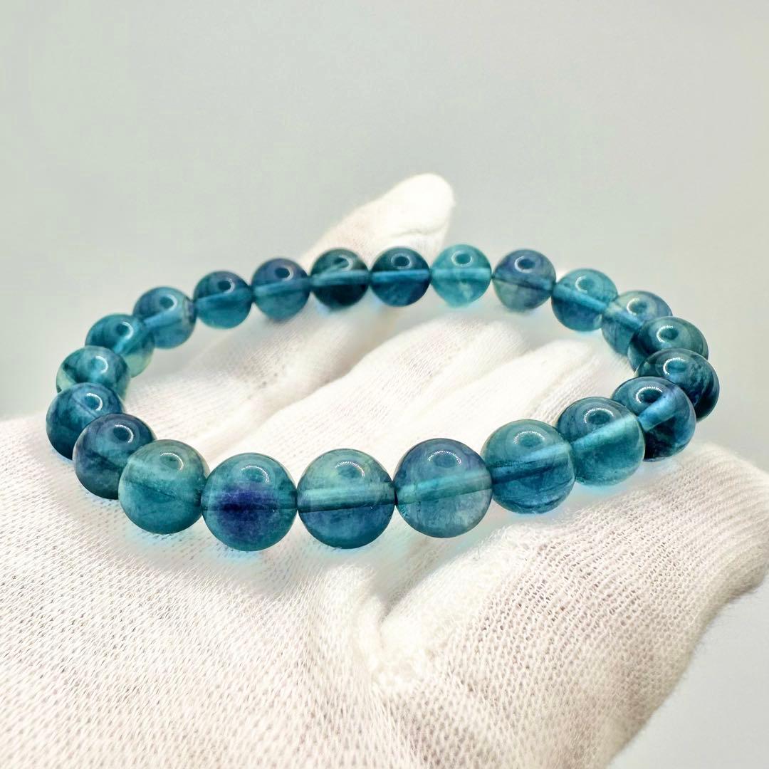 レアカラー！！　ブルーフローライト　ブレスレット①