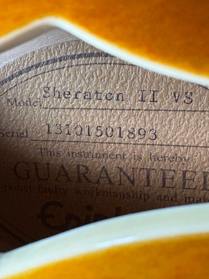 j*g様 Epiphone Sheraton-Ⅱ サンバースト ハードケース付き