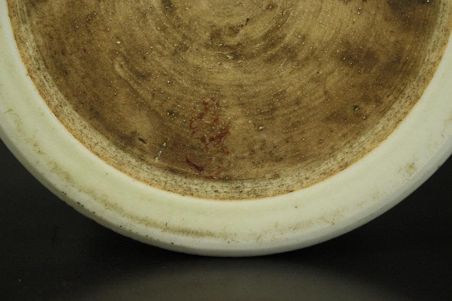 中国美術 粉彩 色絵 人物蝙蝠紋 筆筒 文房四宝 高12.5cm(KY01)