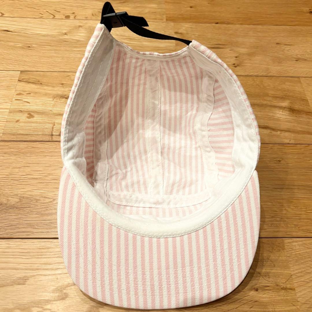 【希少】Supreme Denim Camp Cap ストライプ ピンク