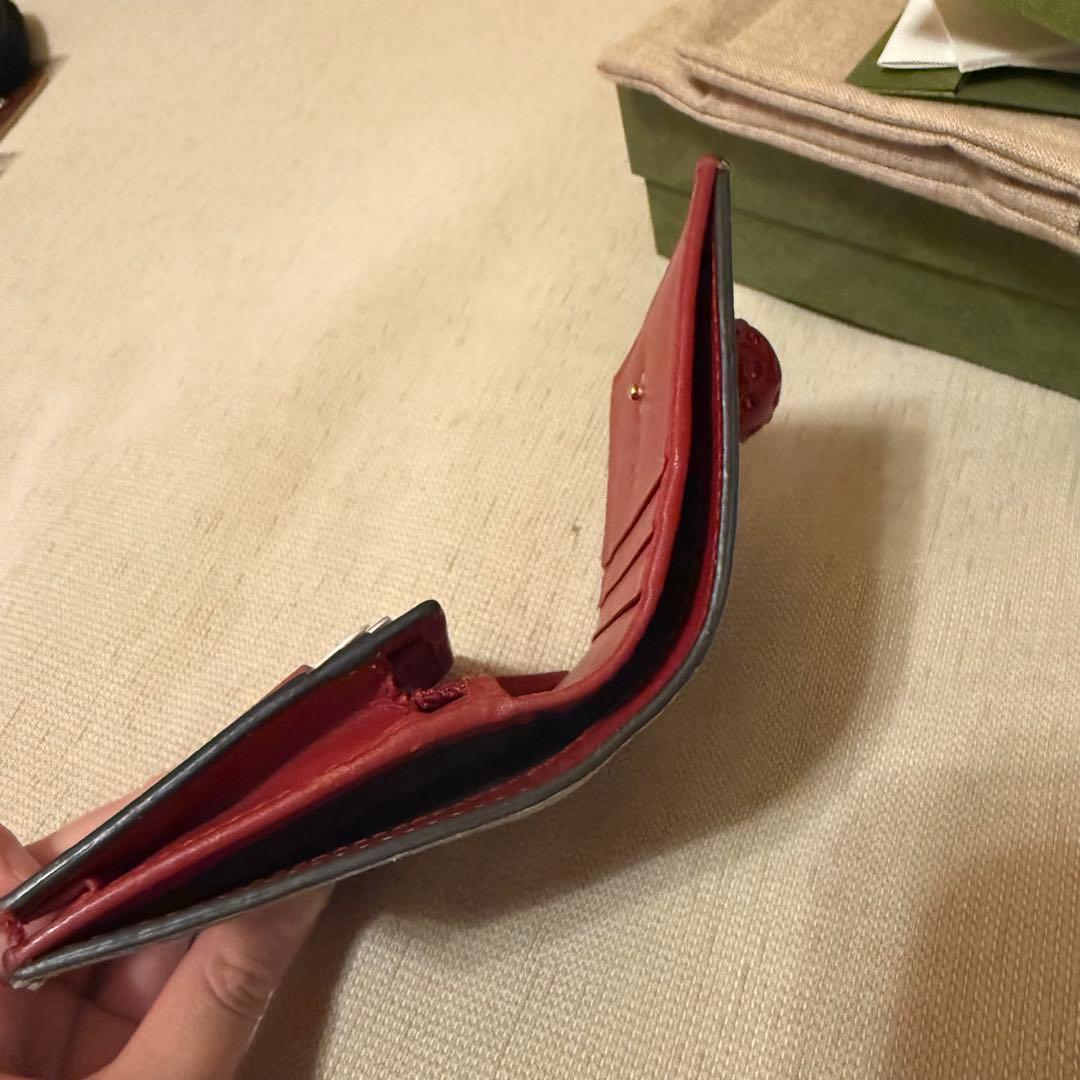 GUCCI 二つ折り財布 チェリー装飾