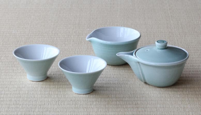 朝日焼　河濱清器　煎茶器セット