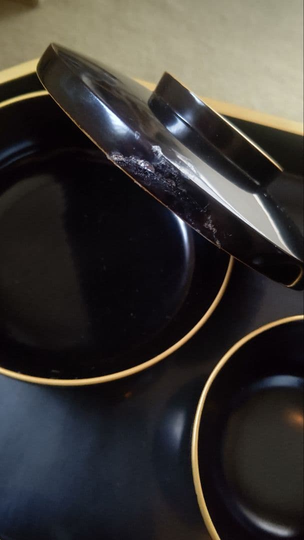 ☆お膳台5客揃い 脚付台 箱入り 旧家のもの