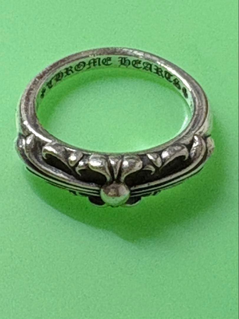 CHROME HEARTS ベイビークラシック フローラルクロス リング　17号