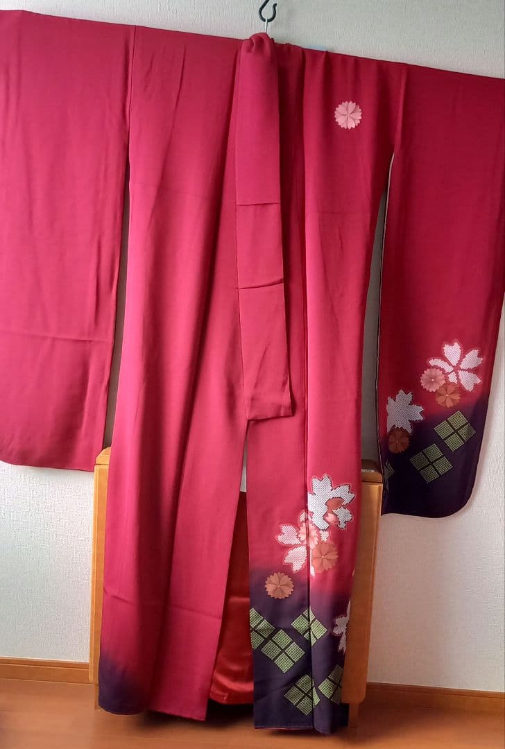 振袖セット 赤色 168cm着用