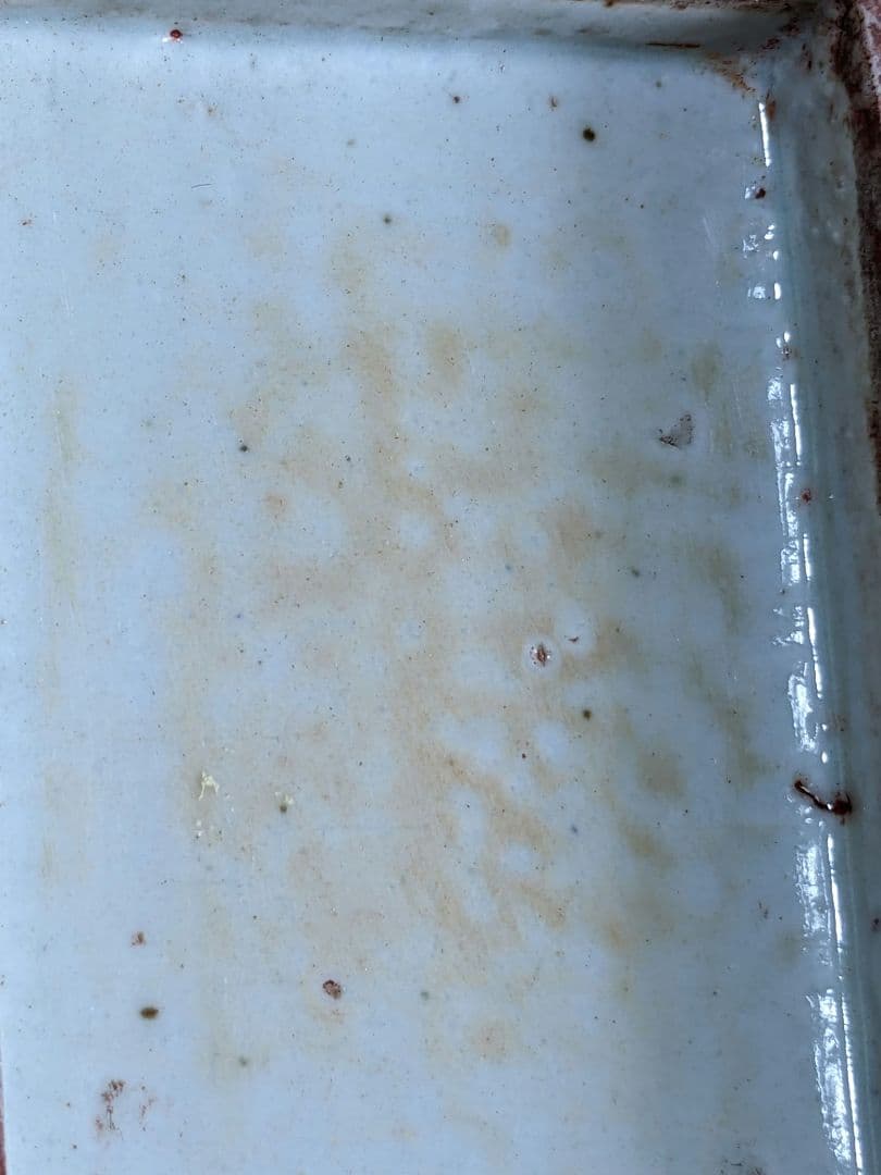 ♦中国古陶磁 青花 長方形印盒 盒子 染付 印泥入 古玩 古美術品 骨董品