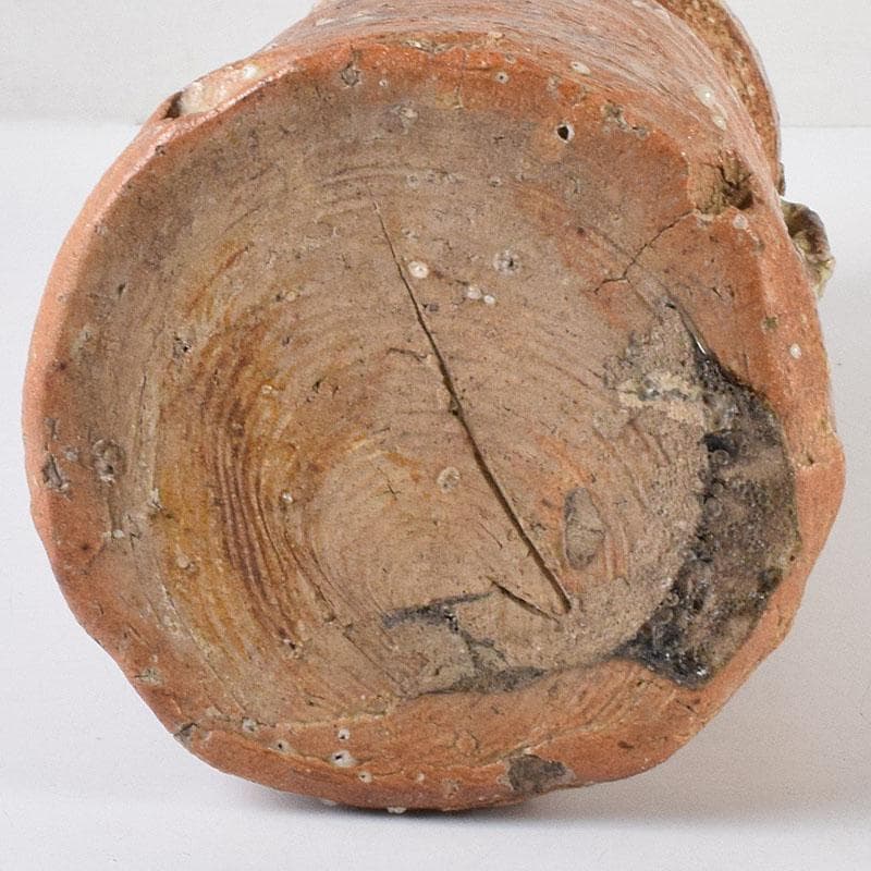 美濃伊賀焼　伊賀耳付花生　時代箱　N　R8020C