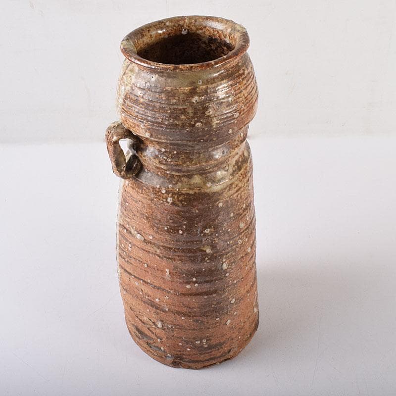 美濃伊賀焼　伊賀耳付花生　時代箱　N　R8020C