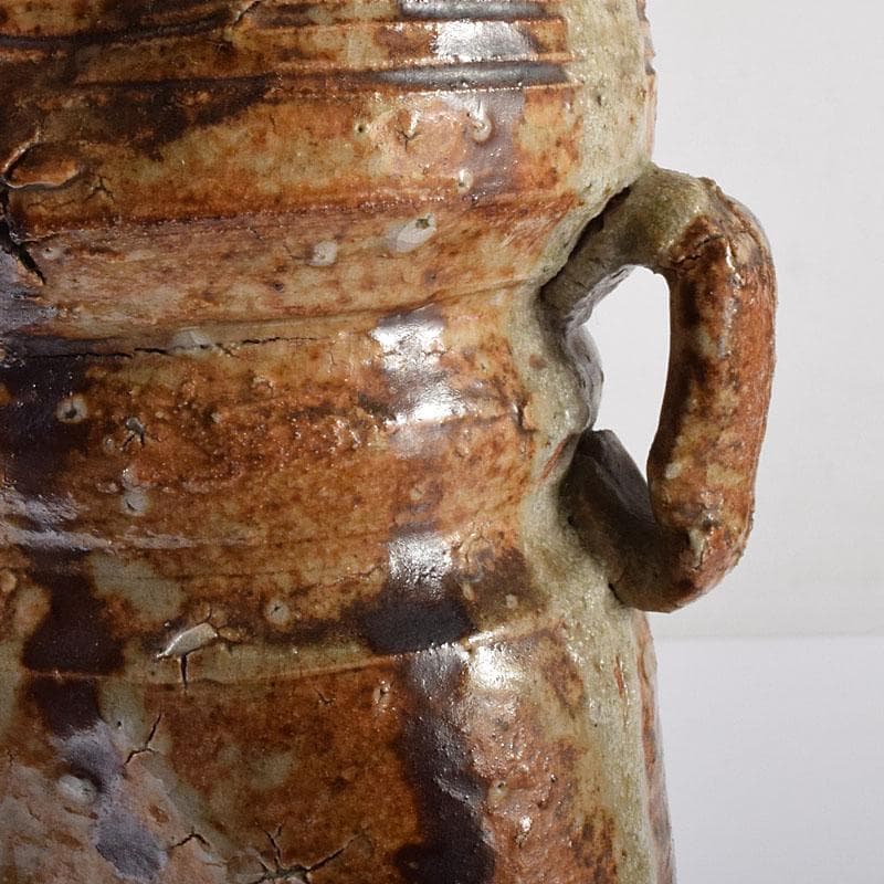 美濃伊賀焼　伊賀耳付花生　時代箱　N　R8020C