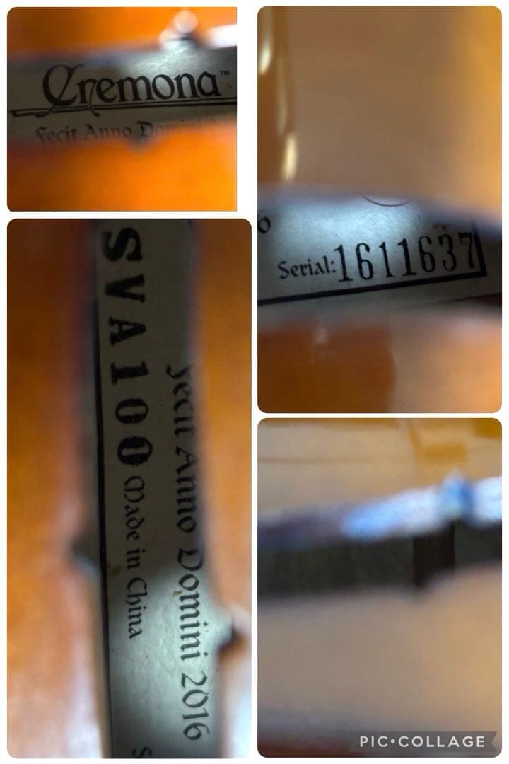 【未使用品】クレモナ　ビオラ　SVA100 16\"サイズ　2016年