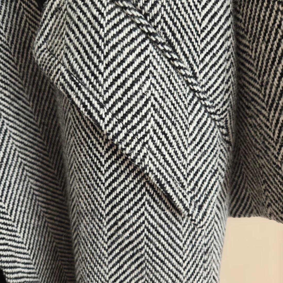 ミラオーウェン ヘリンボーン ダブルブレストコート