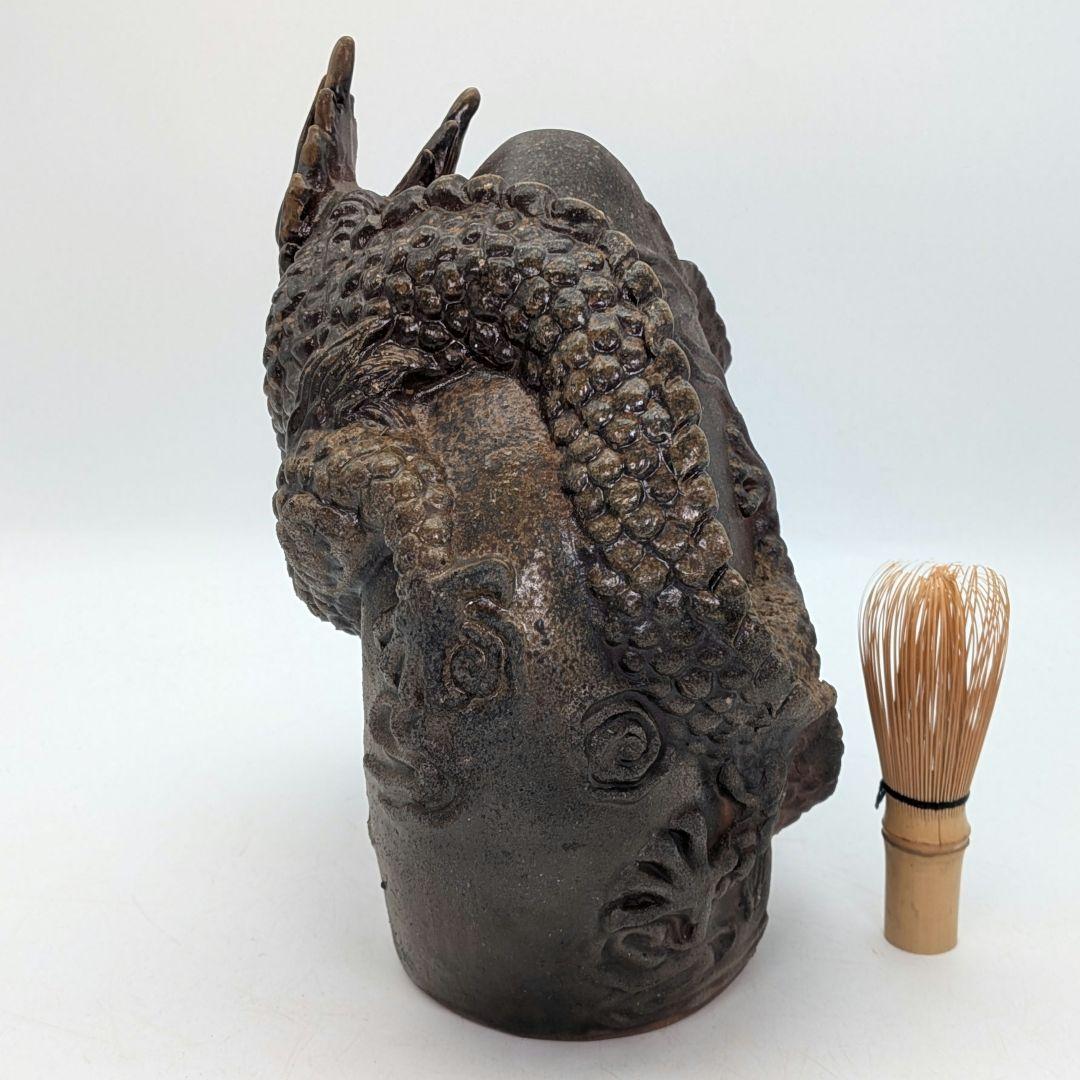 廬山窯 武用君彦 備前干支置物「戊辰」 共箱共布栞 備前焼 辰年 双龍 竜 尤